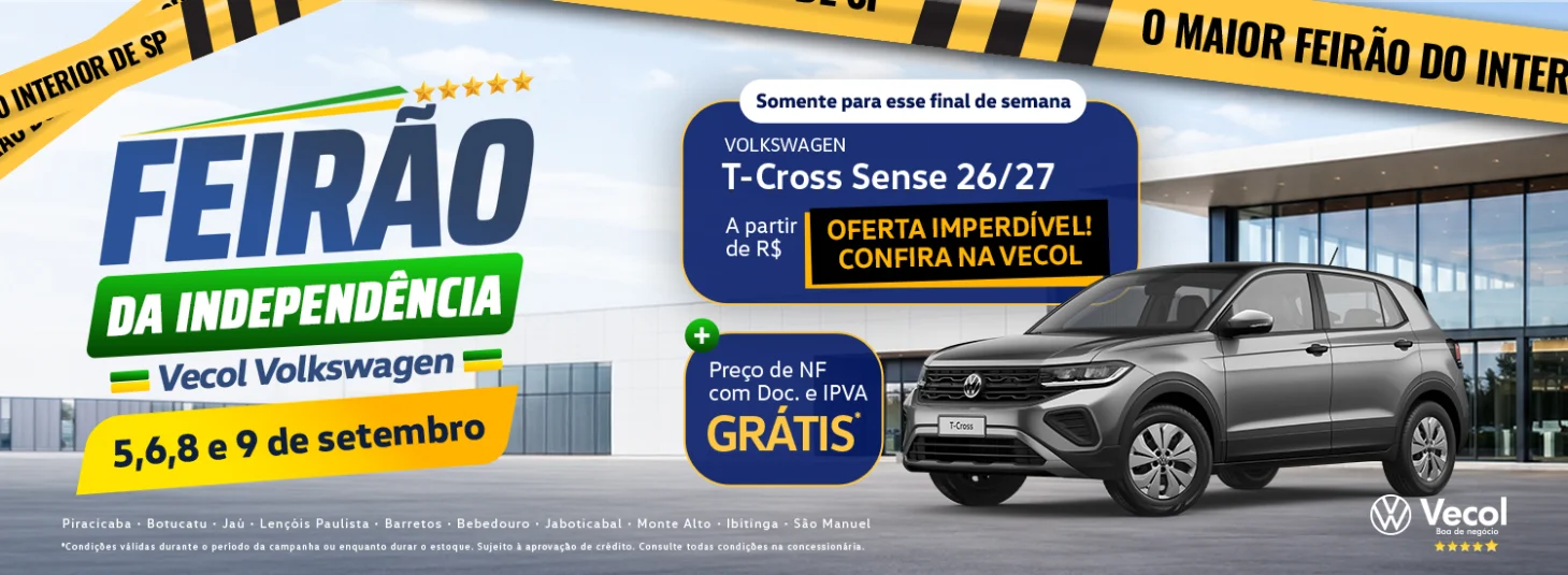 Feirão da Independência Vecol - T-Cross Sense 